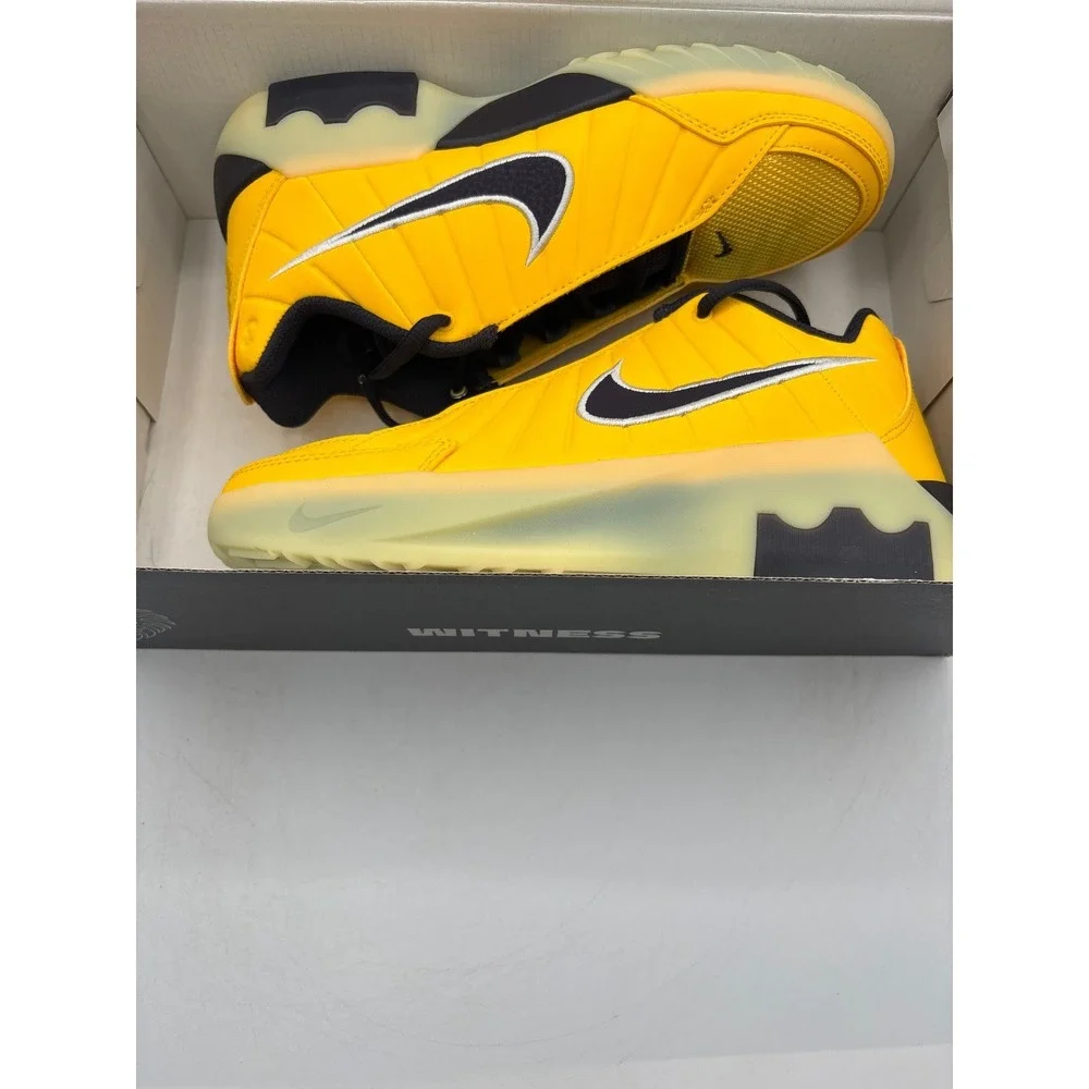 Nike LeBron Witness IX Shoes Kids Size 5Y Amarillo Cave Purple Basketball HV2270